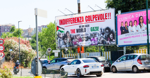 Indifferenza colpevoli: manifesti per Gaza