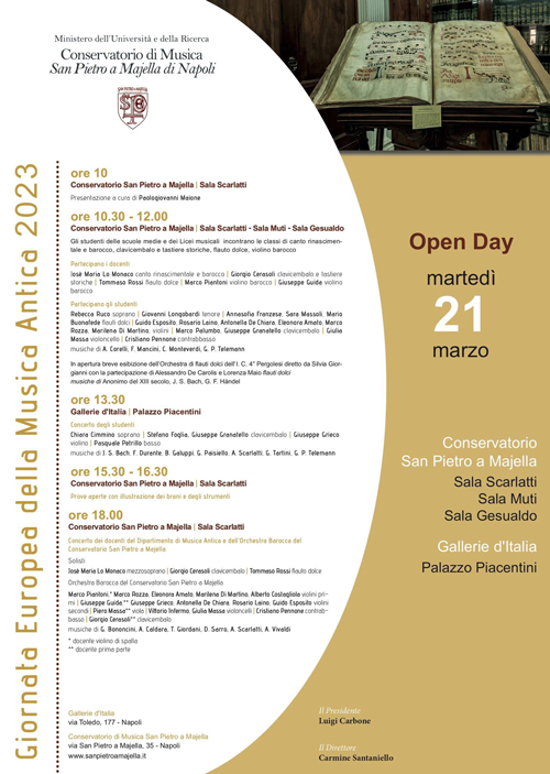 Giornata Europea della Musica Antica al Conservatorio San Pietro a Majella 1