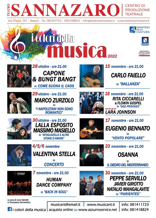 I Colori della musica made in Campania al Teatro Sannazaro 1