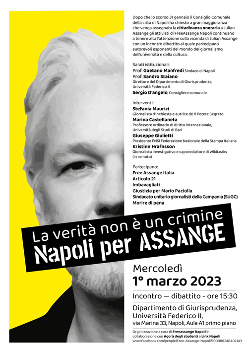 La verità non è un crimine Napoli per Assange 1