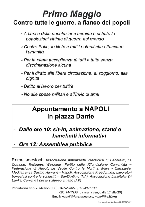 Primo maggio contro le guerre 1