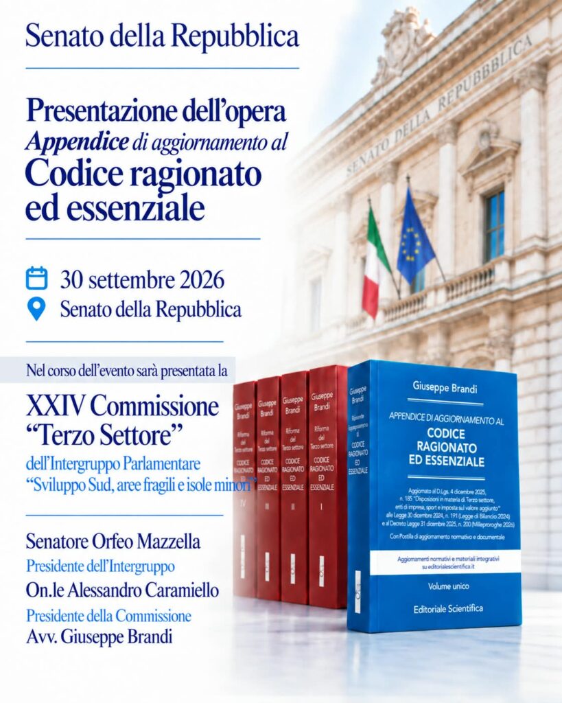 Terzo settore,  l’aggiornamento del Codice