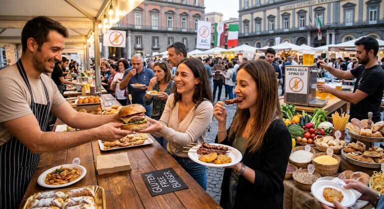 Il Festival Senza Glutine conquista Napoli: Piazza Dante diventa il villaggio del gusto 100% gluten free